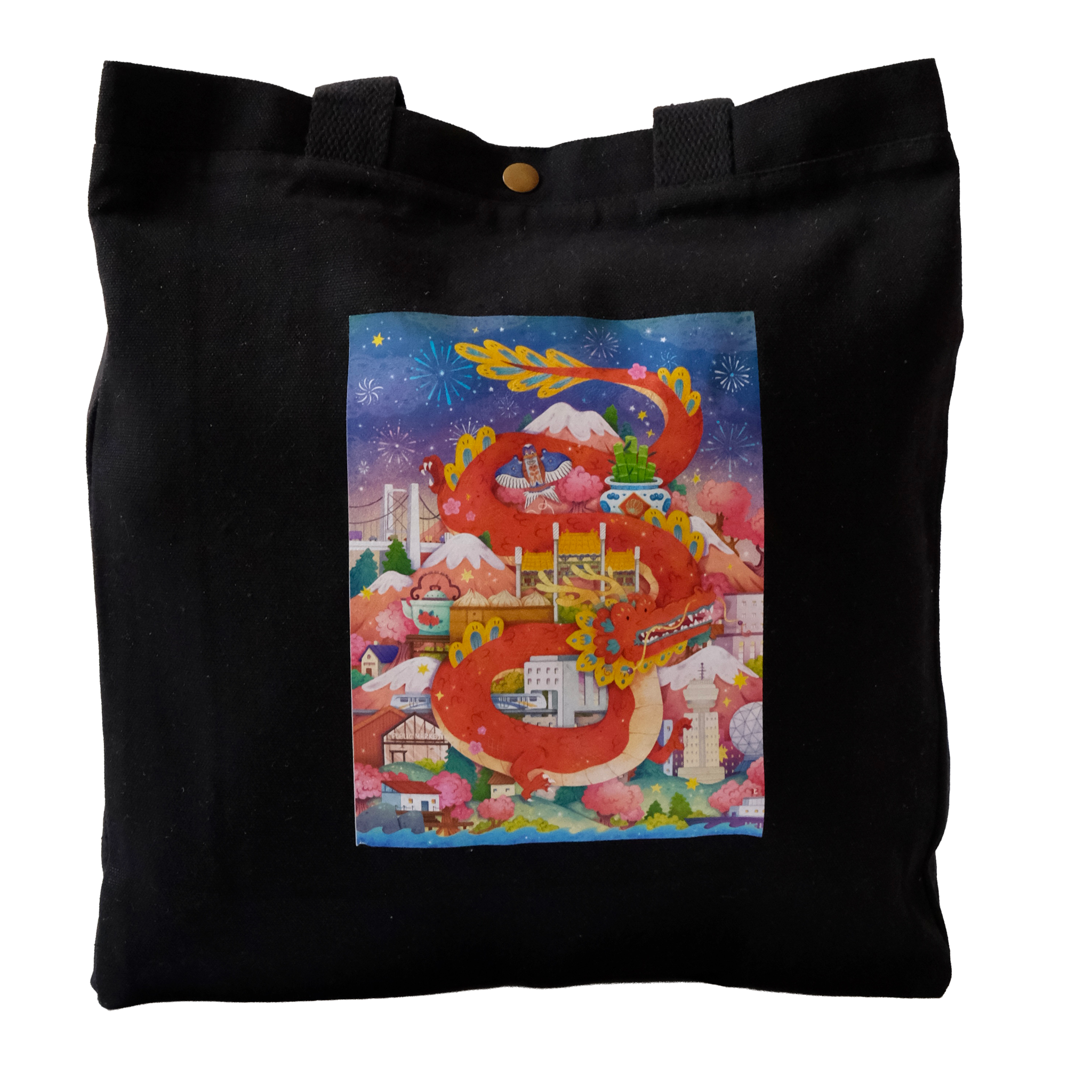 Black Dragon Tote Bag – 1889 Trading Co. Black Dragon Tote Bag – 1889 Trading Co.