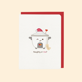 Bowl Cut Paper Goods Naughty or Rice Greeting Card