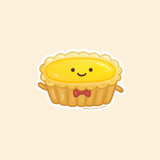Bowl Cut Paper Goods Egg Tart Sticker