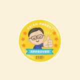 Bowl Cut Paper Goods Asian Parent Approved Dad Sticker