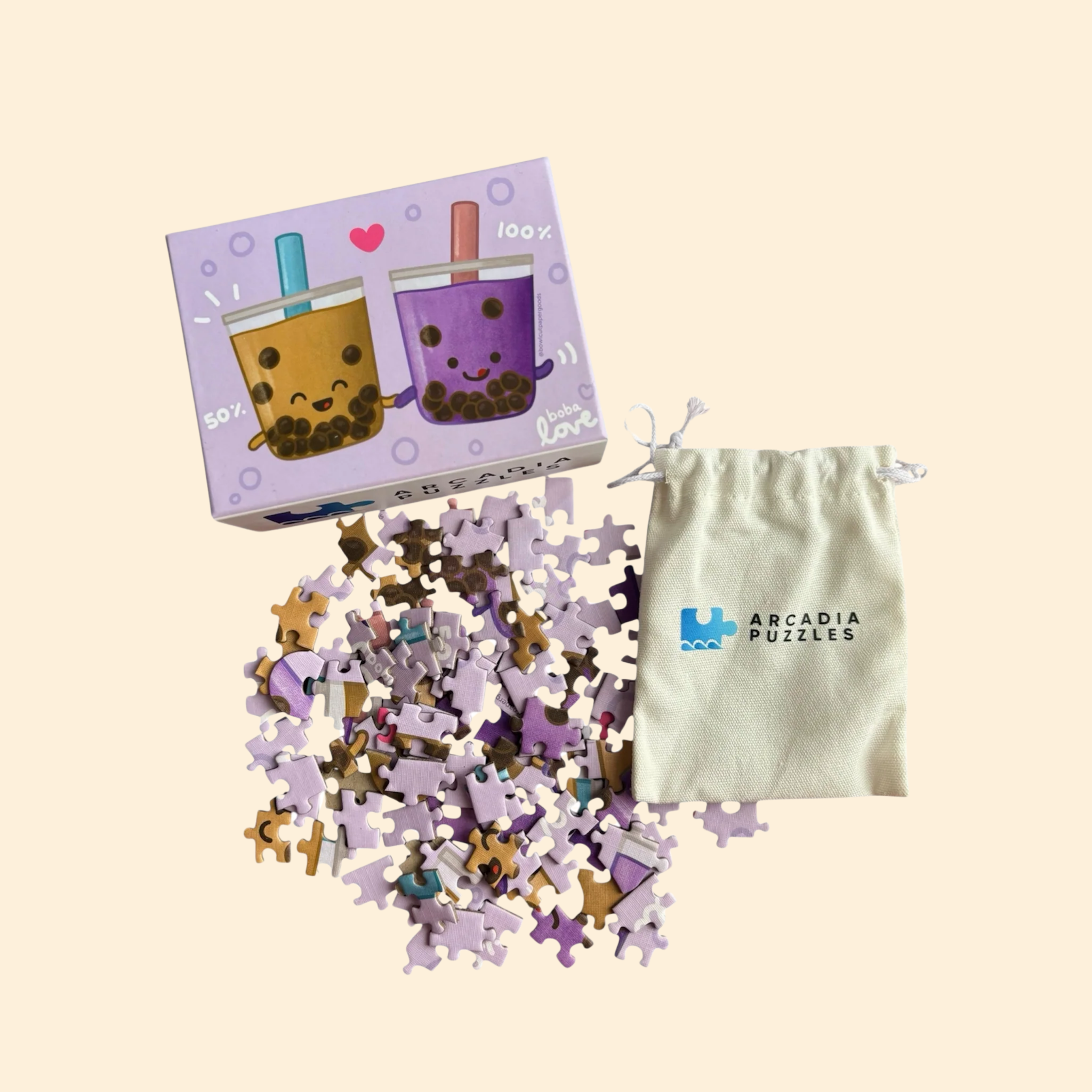 Arcadia Puzzles 100 Pieces Bubble Tea Puzzle – 1889 Trading Co. Arcadia Puzzles 100 Pieces Bubble Tea Puzzle – 1889 Trading Co.