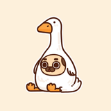 Puglie Silly Goose Sticker