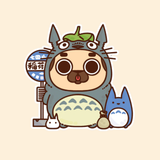 Puglie Totoro Sticker