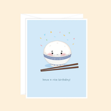 Raychoostudios Have a Rice Birthday Greeting Card
