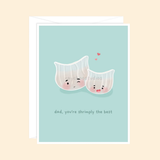 Raychoostudios Dad, You're Shrimply the Best Greeting Card