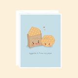 Raychoostudios Eggette It From My Papa Greeting Card