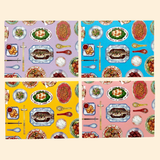 Fête Chinoise “Feast” Notecard Colourful Set of 4