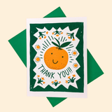 Secret Planet Orange Thank You!! Greeting Card