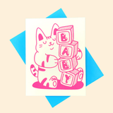 Secret Planet Baby Blocks Greeting Card