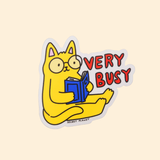 Secret Planet Very Busy Reading Vinyl Sticker