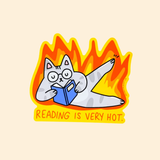 Secret Planet Reading is Very Hot Vinyl Sticker