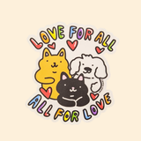 Secret Planet All For Love Pride Vinyl Sticker