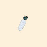Something Nice Supply White Radish Enamel Pin