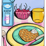 Artbedo Barbie Breakfast 8"x10" Print