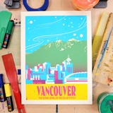 Secret Planet Vancouver Screen Print