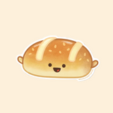 Bowl Cut Paper Goods Coconut Bun Sticker
