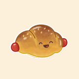 Bowl Cut Paper Goods Sausage Bun Sticker