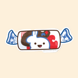 Bowl Cut Paper Goods Rabbit Candy Sticker