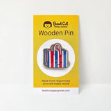 Bowl Cut Paper Goods Red-White-Blue Bag Wooden Pin