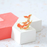 Hop & Flop Orange Lucky Koi Fish Enamel Pin