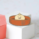 Hop & Flop Smiling Dumpling Enamel Pin