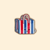 Bowl Cut Paper Goods Red-White-Blue Bag Wooden Pin