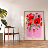 Fai Kee Studio Poppies in Vitasoy 8x10 Art Print