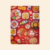 Fête Chinoise “Auspicious Treats” Tea Towel (Red)